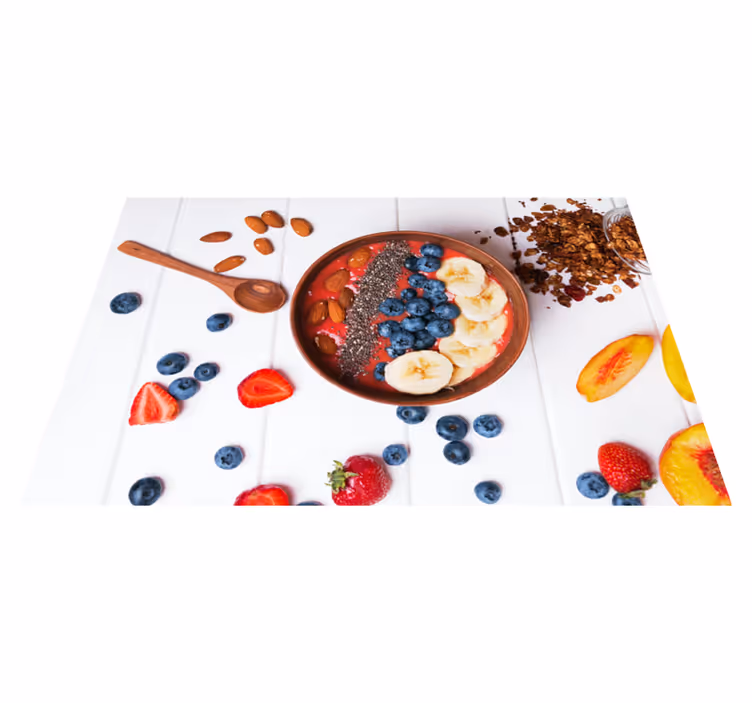 Originele placemat kom met fruit - TenStickers