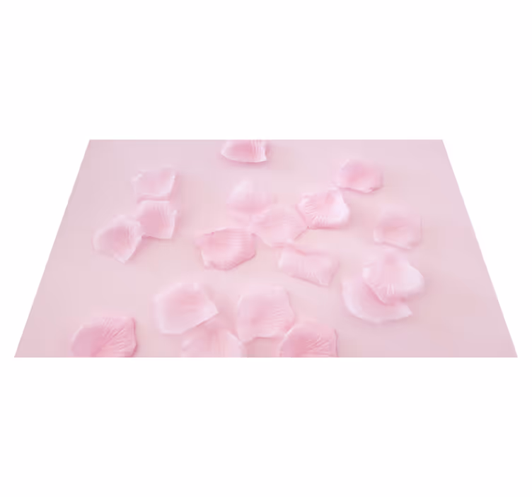 Houten placemat delicaat bloemblaadjes arrangement - TenStickers