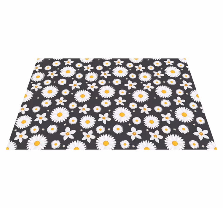 Houten placemat met daisy bloemenmotief - TenStickers
