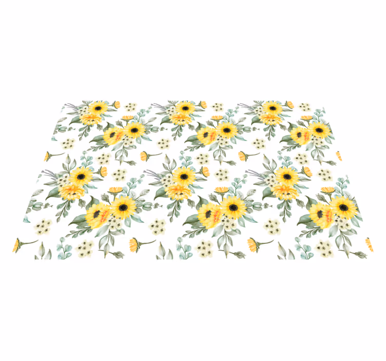 Originele placemat zonnebloem bloemmotief - TenStickers