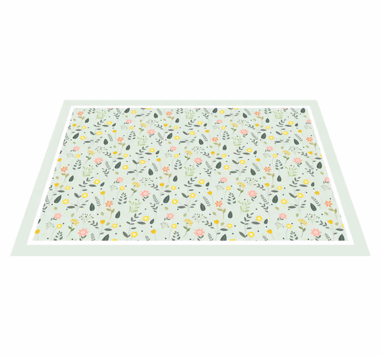 Originele placemat met bloemenpatroon tafelsetting - TenStickers