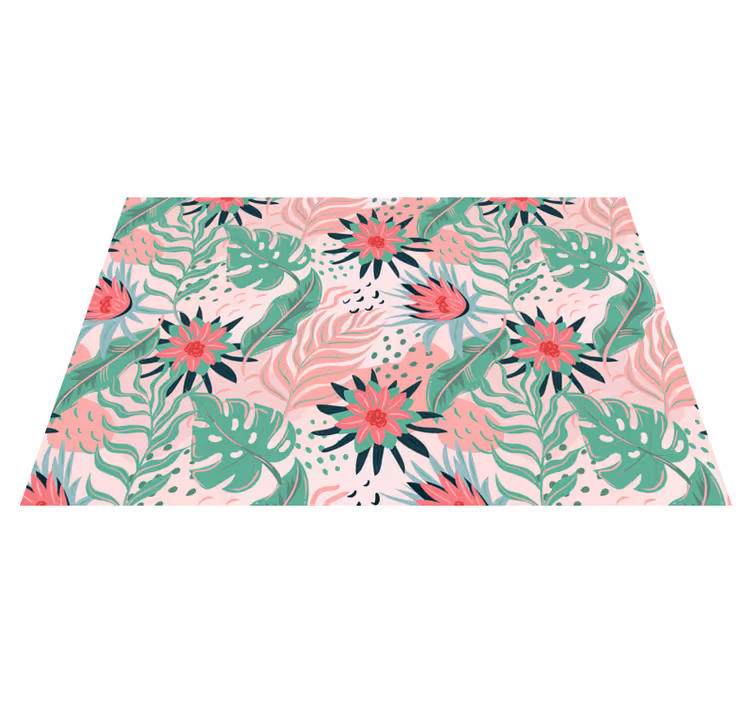 Originele placemat bloemig tropisch patroon - TenStickers