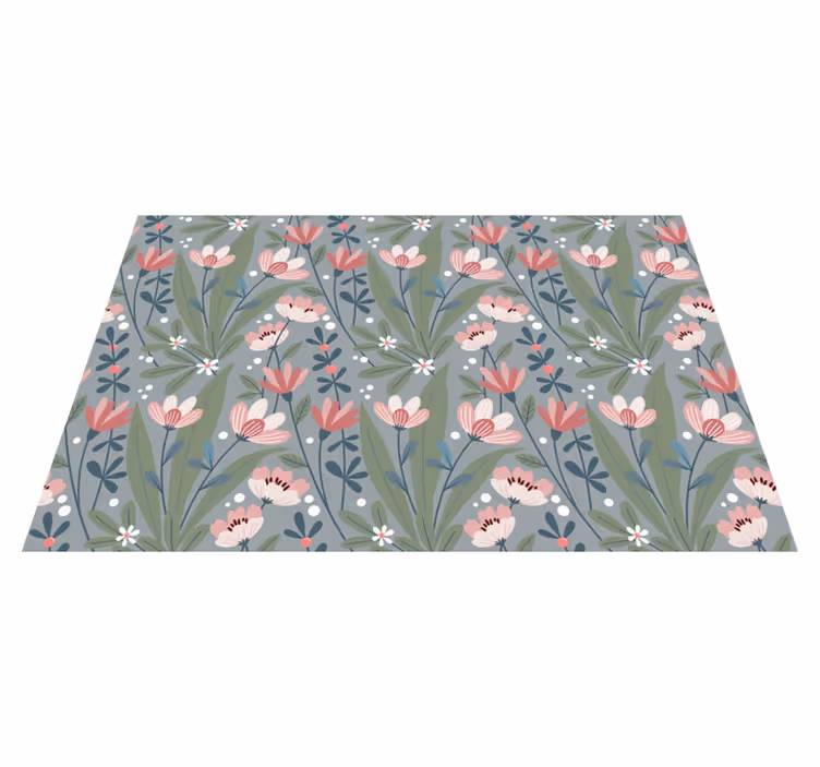 Originele placemat met bloemenpatroon tafel - TenStickers