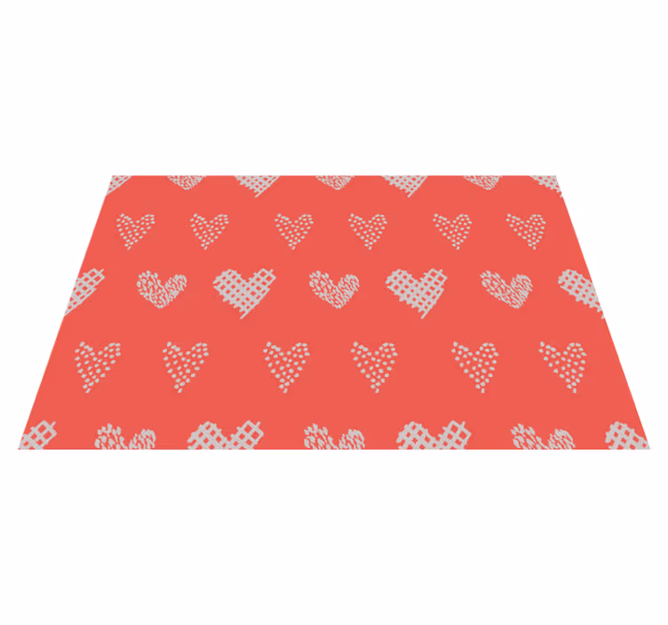 Houten placemat met hartjespatroon textuur - TenStickers