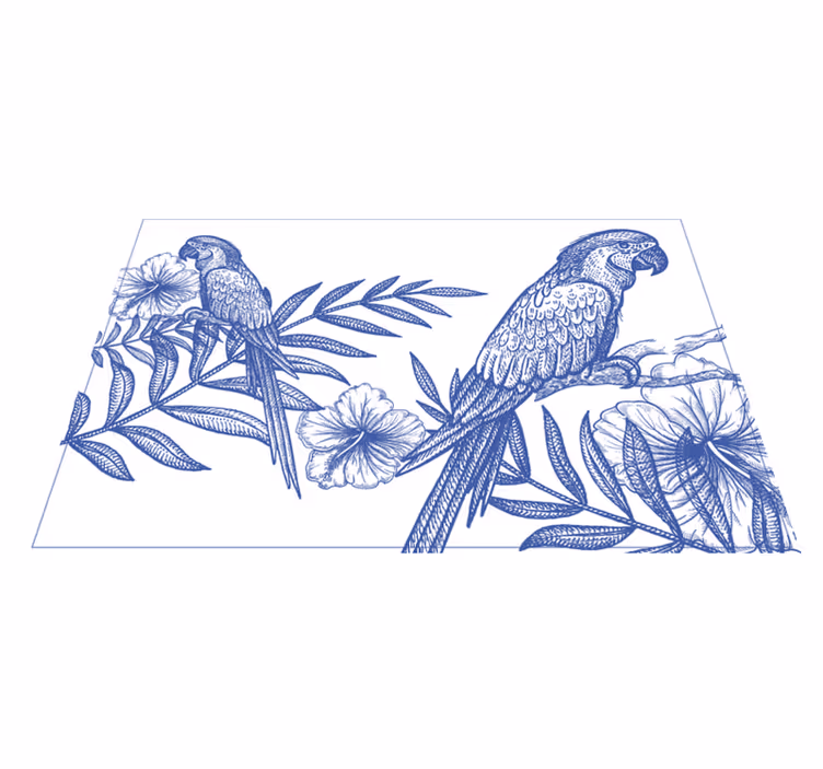Originele placemat elegante papegaaien schikking - TenStickers