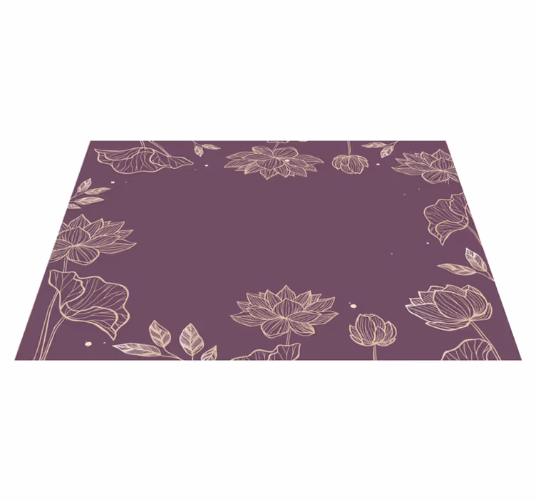 Elegante placemat met bloemig lotuspatroon - TenStickers
