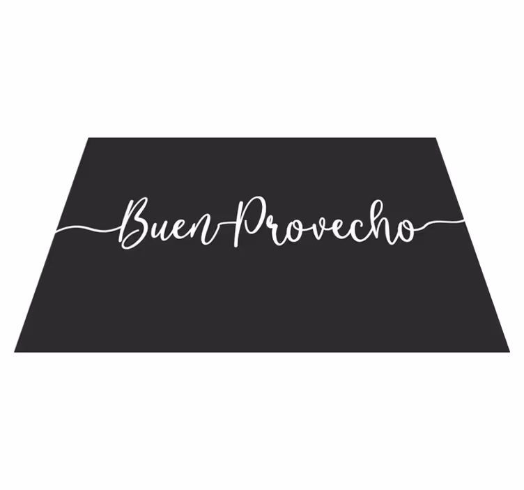 Placemat met tekst elegante voedselbevestiging - TenStickers