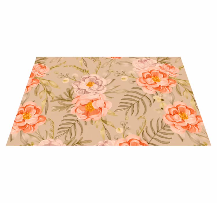 Originele placemat met bloemenpatroon arrangement - TenStickers