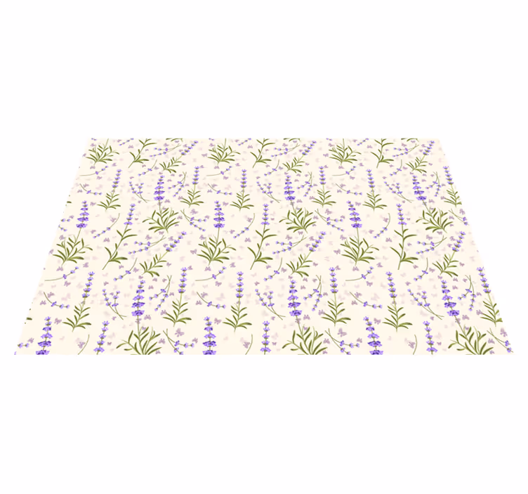Houten placemat met lavendelbloemenpatroon - TenStickers