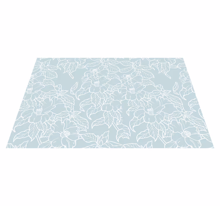 Houten placemat met bloemenprint laag - TenStickers