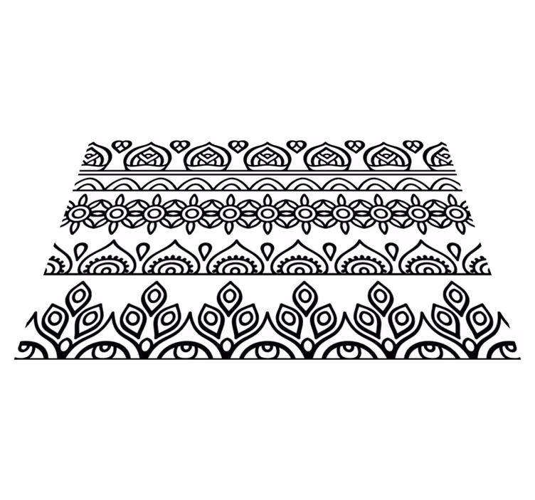 Houten placemat met botanisch printmotief - TenStickers