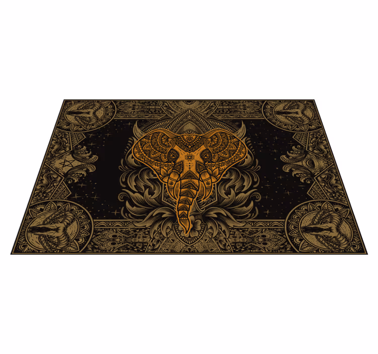 Originele placemat met ingewikkeld olifantenmotief - TenStickers