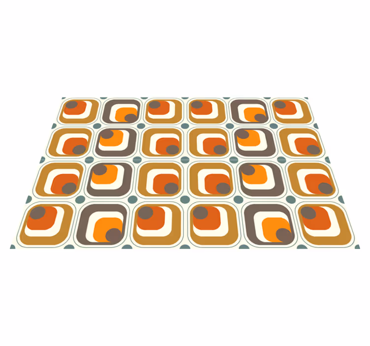 Moderne placemat retro patroon vierkanten - TenStickers