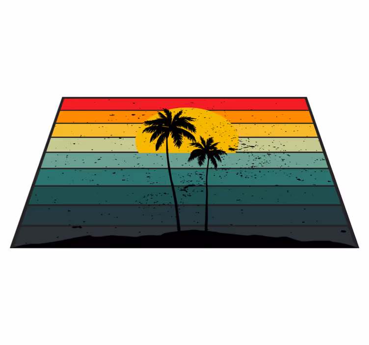 Originele placemat tropisch zonsopgang landschap - TenStickers