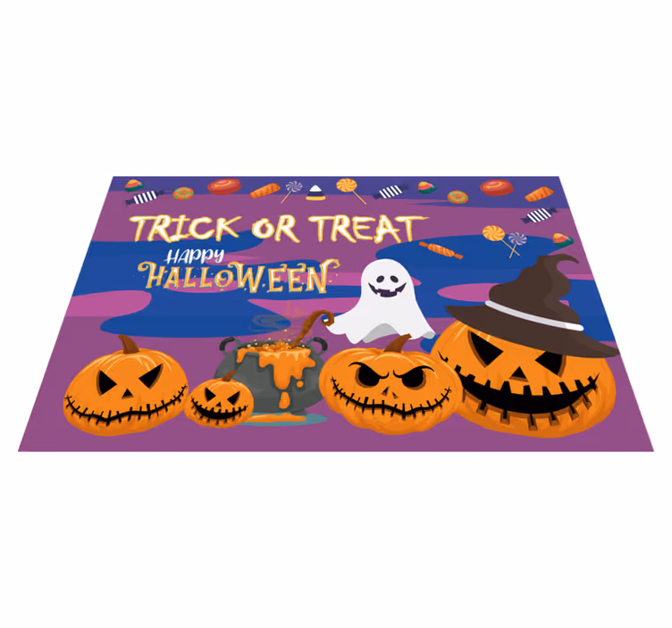 Halloween placemat trick treat tafel - TenStickers
