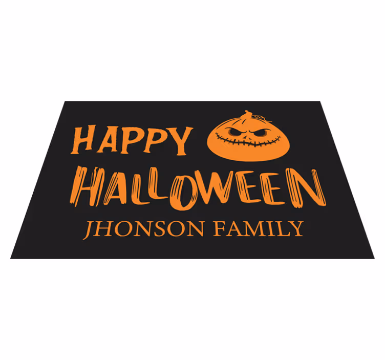 Halloween placemat halloween familie groet - TenStickers
