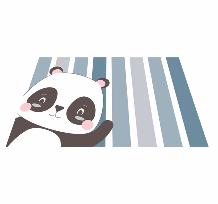 Kinder placemat panda karakterontwerp - TenStickers