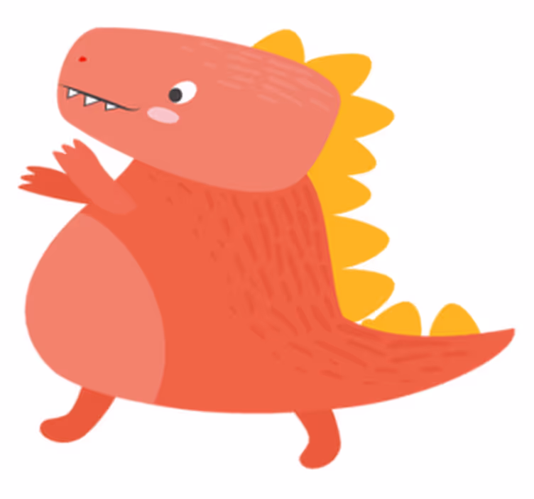Kinder placemat schattig dinosaurusschema - TenStickers