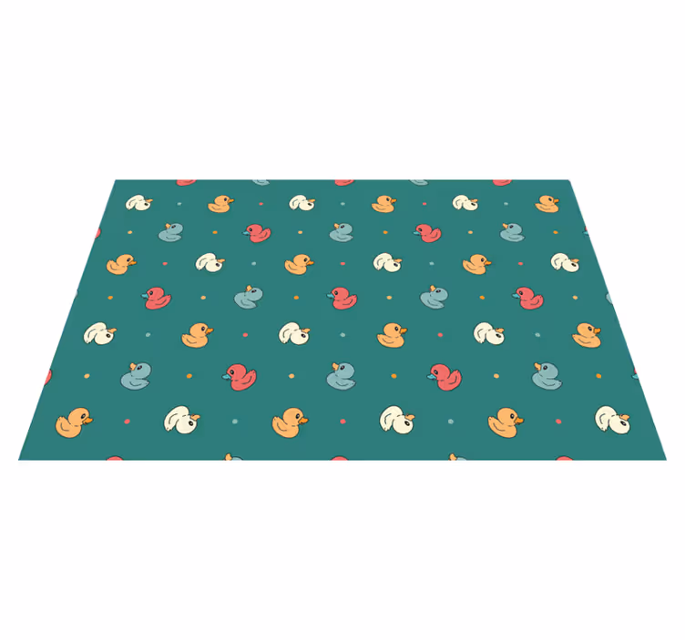 Kinder placemat kleurrijk eendjespatroon - TenStickers