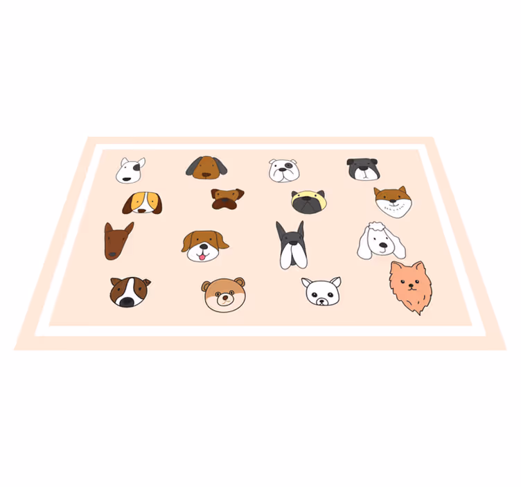 Kinder placemat dierengezichten collectie - TenStickers