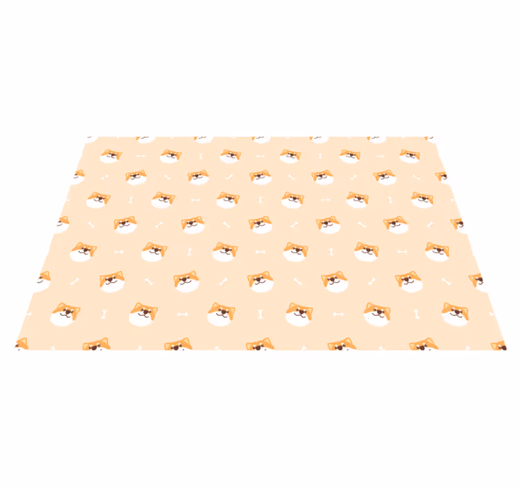 Kinder placemat vrolijke hondengezichten - TenStickers