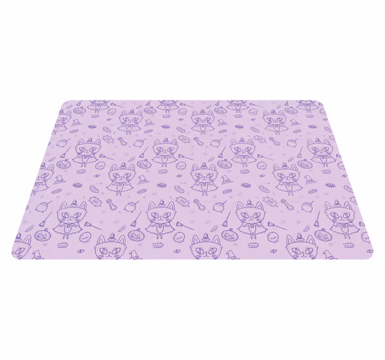 Kinder placemat met speelse kattenmotief - TenStickers