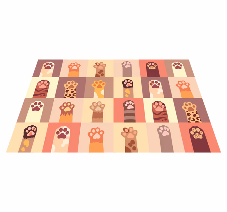 Originele placemat met pootafdrukmotief - TenStickers