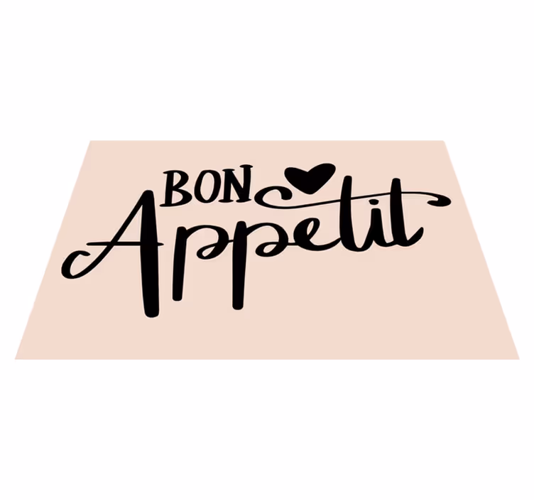 Placemat met tekst bon appetit citaat - TenStickers