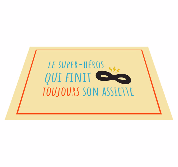 Kinder placemat superhelden bord inspiratie - TenStickers
