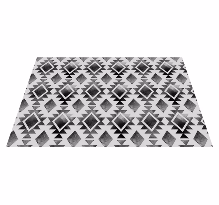 Houten placemat geometrisch monochroom patroon - TenStickers
