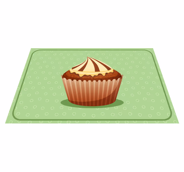Originele placemat cupcake afbeelding - TenStickers