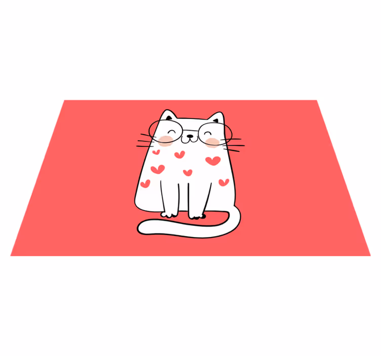 Kinder placemat schattig kattenkarakter - TenStickers