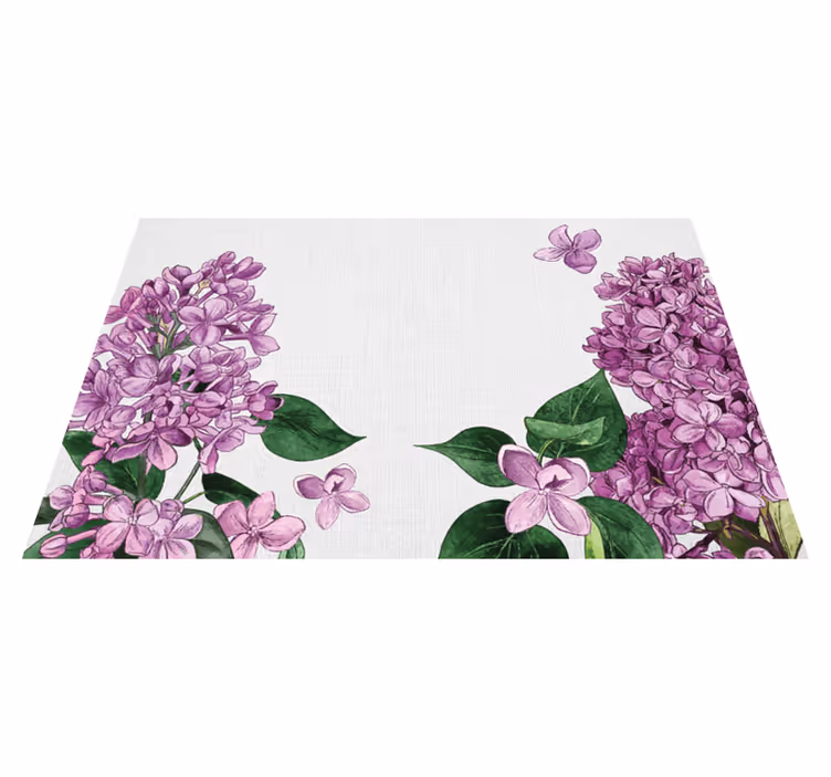 Originele placemat lila bloemenpatroon - TenStickers