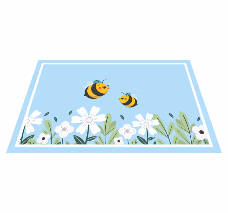 Kinder placemat vrolijke bijtjes vliegen - TenStickers