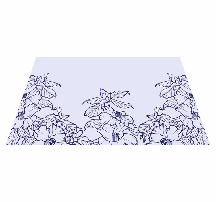 Originele placemat met bloemenrandpatroon - TenStickers