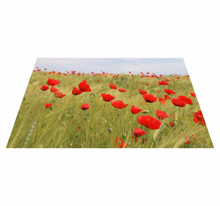 Originele placemat klaprozenveld placemat - TenStickers