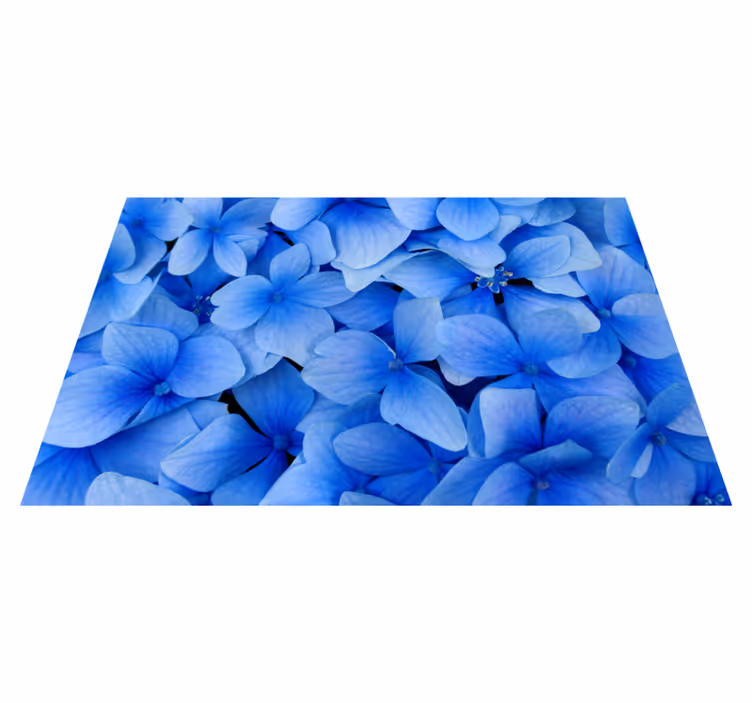 Houten placemat hortensia bloemblaadjes patroon - TenStickers