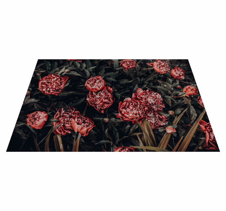 Houten placemat met levendige bloemenprint - TenStickers