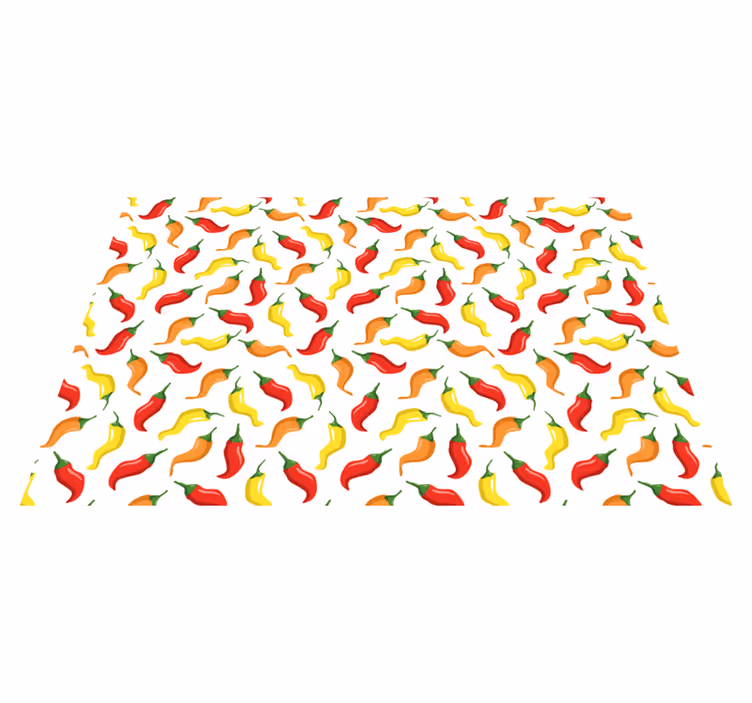 Originele placemat kleurige chili pepers - TenStickers