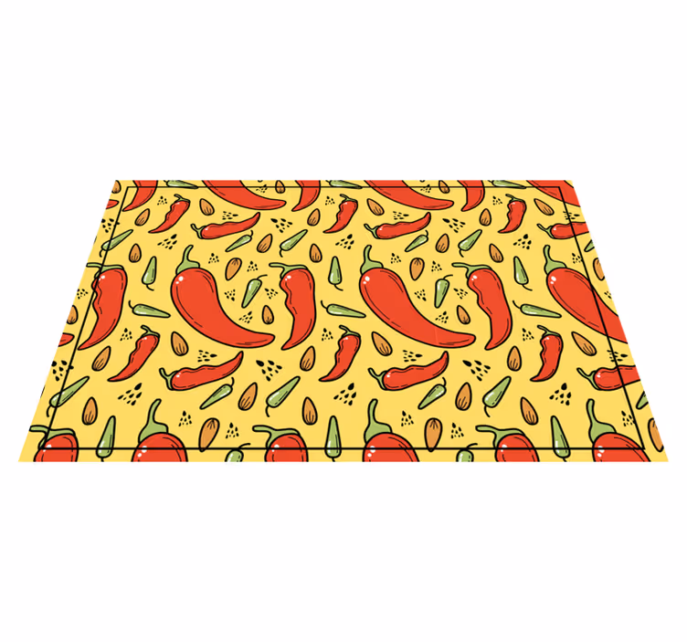 Originele placemat met chilipeperpatroon - TenStickers