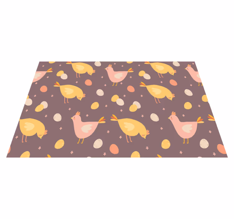 Kinder placemat met schattig vogelpatroon - TenStickers