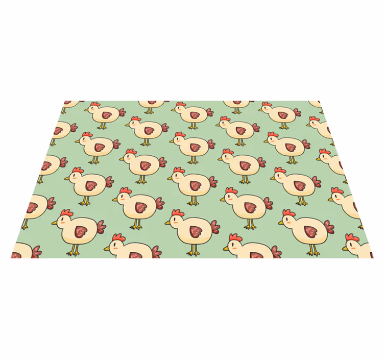 Kinder placemat charmante kippen herhalingen - TenStickers