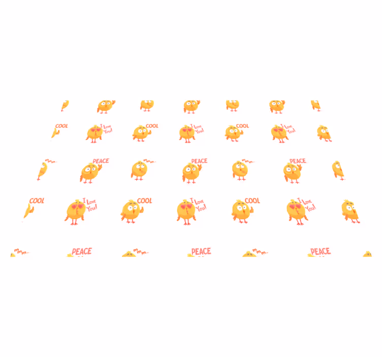 Kinder placemat schattige kuiken motieven - TenStickers