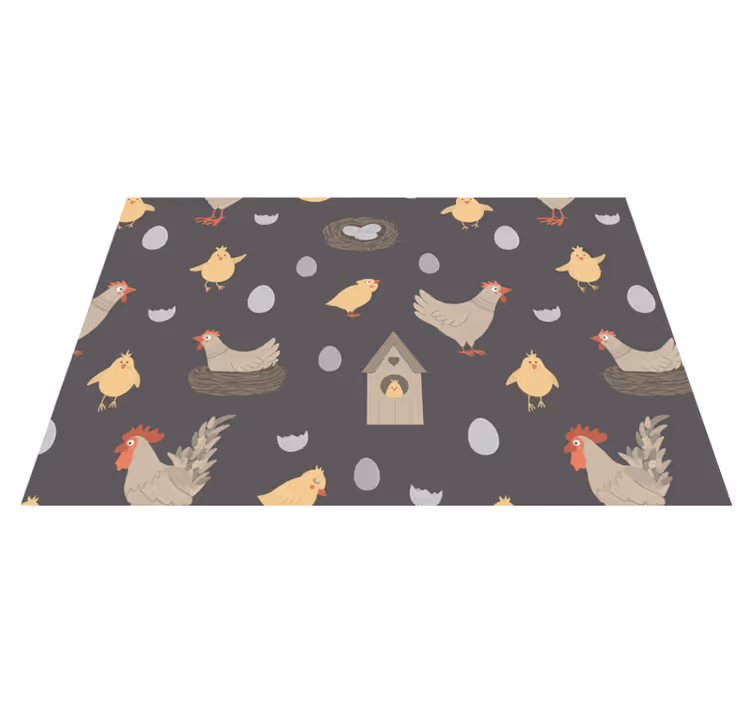 Kinder placemat schattige boerderij vogels - TenStickers