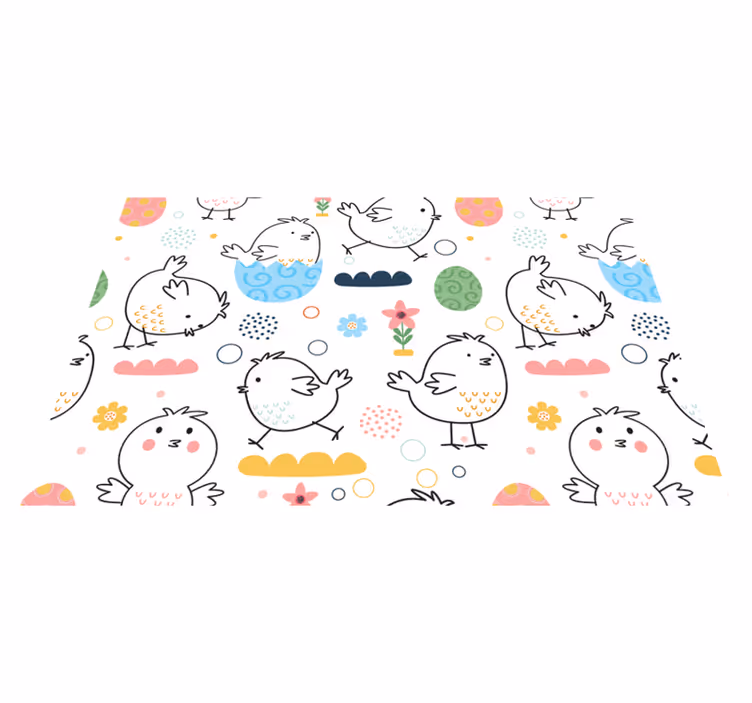 Kinder placemat schattige vogelpatronen - TenStickers