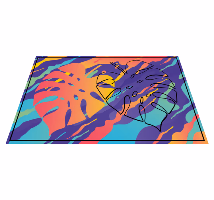Originele placemat kleurrijk bladerenpatroon - TenStickers