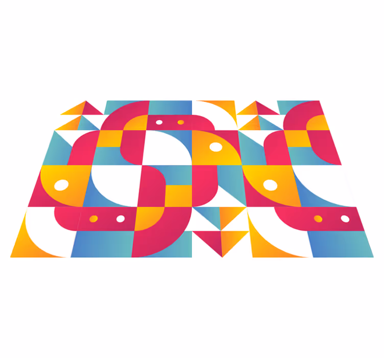 Moderne placemat met gedurfde geometrische patronen - TenStickers