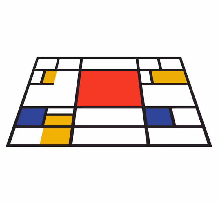 Moderne placemats Mondriaan geometrische kunst - TenStickers