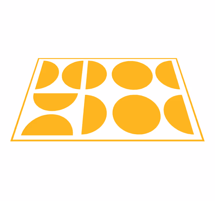 Moderne placema geometrische gele vorm - TenStickers
