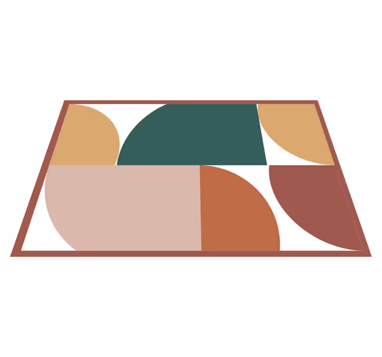 Moderne placemat geometrische kleursegmenten - TenStickers